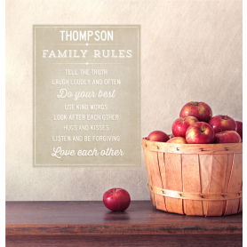 Family Rules Wall Decals